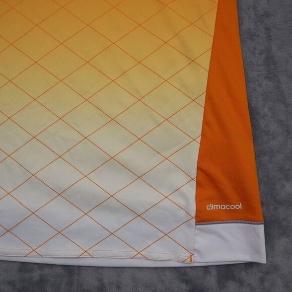 Houston Dynamo Shirt Men S Orange Adidas Print Dynamic Style Active Top Tee - Picture 10 of 15